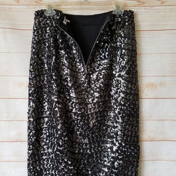 Walter Baker Gatsby Sequin Josette Pencil Skirt Party Sparkle Holidays - Picture 8 of 12